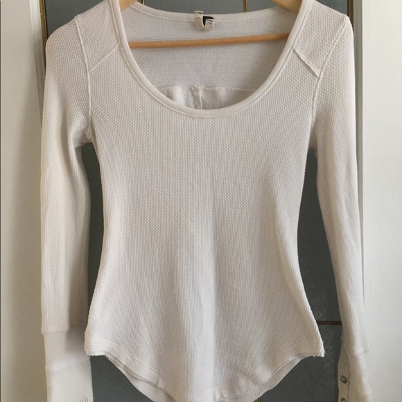 Free People Tops - We the Free - Free People White Henley